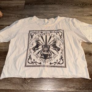 Altar’d State Nashville Cropped T Shirt Medium
